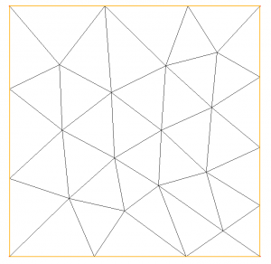 Figure 3: Generation of a mesh from a set of points with preservation of this points