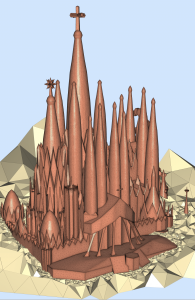 Cut through external volume of the final mesh obtained by the discretization of the 0 isovalue of the distance function computed over the adapted mesh.